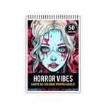 Carti si Birotica - Carti - Carti pentru copii - Carti de colorat - Carte de colorat, 50 de ilustratii, Horror Vibes, 106 pagini, A5 - Infinity.ro