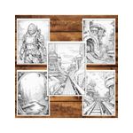 Carti si Birotica - Carti - Carti pentru copii - Carti de colorat - Carte de colorat, 50 de ilustratii, O lume din viitor - Volumul I, 106 pagini, A5 - Infinity.ro