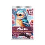 Carti si Birotica - Carti - Carti pentru copii - Carti de colorat - Carte de colorat, 50 de ilustratii, Pasarele, 106 pagini, A5 - Infinity.ro