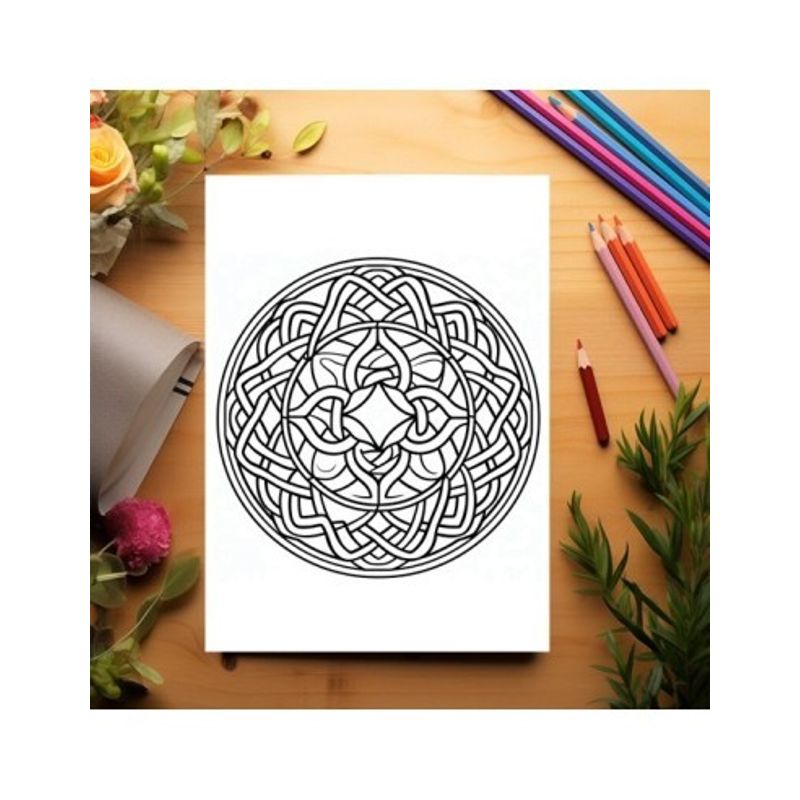 Carti si Birotica - Carti - Carti pentru copii - Carti de colorat - Carte de colorat, 50 de ilustratii, Noduri Celtice, 106 pagini, A5 - Infinity.ro