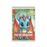 Carti si Birotica - Carti - Carti pentru copii - Carti de colorat - Carte de colorat, 50 de ilustratii, Pui de Dragoni, 106 pagini, A5 - Infinity.ro