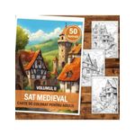 Carti si Birotica - Carti - Carti pentru copii - Carti de colorat - Carte de colorat, 50 de ilustratii, Sat Medieval - Volumul II, 106 pagini, A5 - Infinity.ro