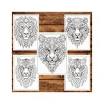 Carti si Birotica - Carti - Carti pentru copii - Carti de colorat - Carte de colorat, 50 de ilustratii, Tigrii Mandala, 106 pagini, A5 - Infinity.ro