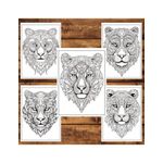 Carti si Birotica - Carti - Carti pentru copii - Carti de colorat - Carte de colorat, 50 de ilustratii, Tigrii Mandala, 106 pagini, A5 - Infinity.ro