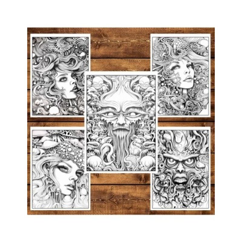 Carti si Birotica - Carti - Carti pentru copii - Carti de colorat - Carte de colorat, 50 de ilustratii, Senzatii Psihedelice - Volumul II, 106 pagini, A5 - Infinity.ro