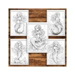 Carti si Birotica - Carti - Carti pentru copii - Carti de colorat - Carte de colorat, 50 de ilustratii, Sirene, 106 pagini, A5 - Infinity.ro