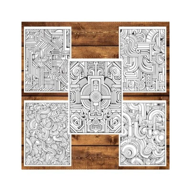 Carti si Birotica - Carti - Carti pentru copii - Carti de colorat - Carte de colorat, 50 de ilustratii, Tipare Abstracte - Volumul II, 106 pagini, A5 - Infinity.ro