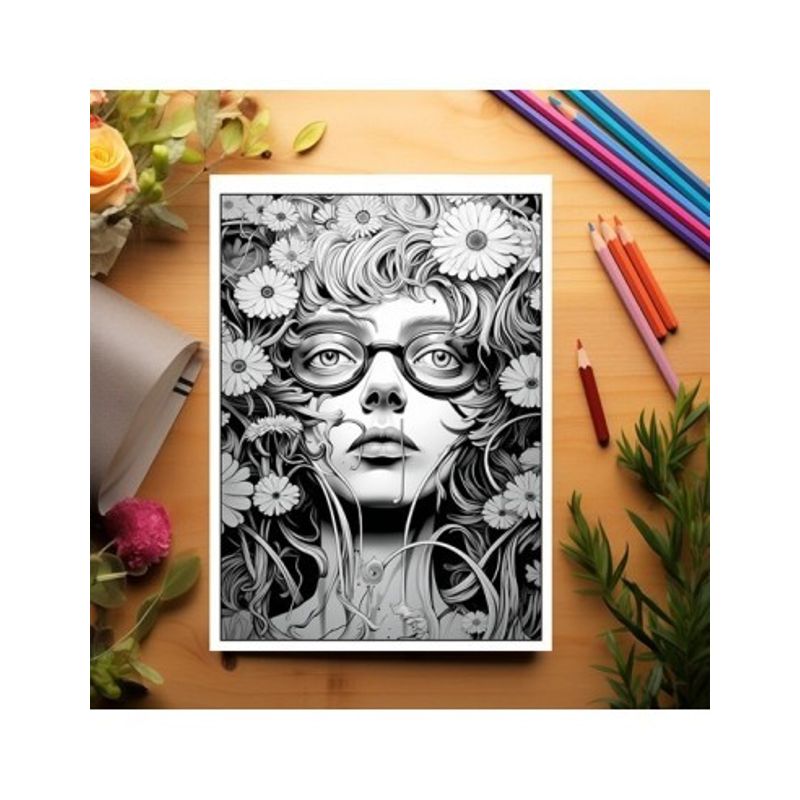 Carti si Birotica - Carti - Carti pentru copii - Carti de colorat - Carte de colorat, 50 de ilustratii, Trippy - Volumul I, 106 pagini, A5 - Infinity.ro