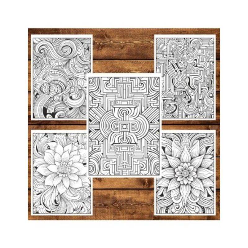 Carti si Birotica - Carti - Carti pentru copii - Carti de colorat - Carte de colorat, 50 de ilustratii, Tipare Abstracte - Volumul II, 106 pagini, A5 - Infinity.ro