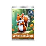 Carti si Birotica - Carti - Carti pentru copii - Carti de colorat - Carte de colorat, 50 de ilustratii, Veverite dragute, 106 pagini, A5 - Infinity.ro