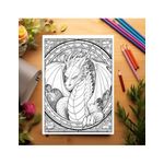 Carti si Birotica - Carti - Carti pentru copii - Carti de colorat - Carte de colorat, 50 de ilustratii, Vitralii cu Dragoni - Volumul I, 106 pagini, A5 - Infinity.ro
