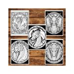 Carti si Birotica - Carti - Carti pentru copii - Carti de colorat - Carte de colorat, 50 de ilustratii, Vitralii cu Dragoni - Volumul I, 106 pagini, A5 - Infinity.ro