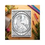 Carti si Birotica - Carti - Carti pentru copii - Carti de colorat - Carte de colorat, 50 de ilustratii, Vitralii cu Dragoni - Volumul II, 106 pagini, A5 - Infinity.ro