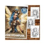 Carti si Birotica - Carti - Carti pentru copii - Carti de colorat - Carte de colorat, 50 de ilustratii, Zane Steampunk, 106 pagini, A5 - Infinity.ro