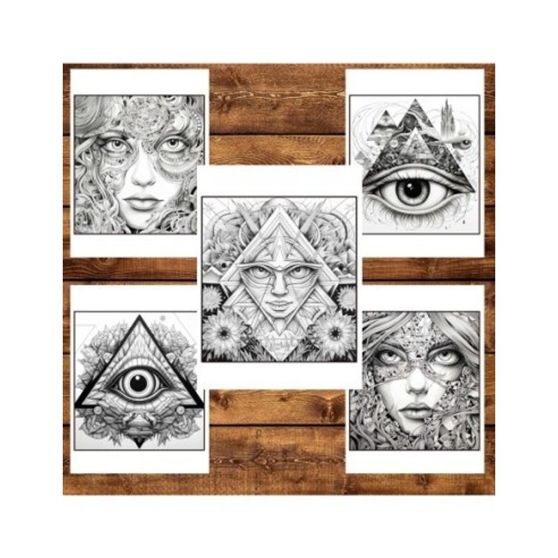 Carti si Birotica - Carti - Carti pentru copii - Carti de colorat - Carte de colorat, 50 de ilustratii, Viziuni Psihedelice, 106 pagini, A5 - Infinity.ro