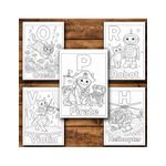 Carti si Birotica - Carti - Carti pentru copii - Carti de colorat - Carte de colorat, 52 de ilustratii Invatam ABC-darul - Engleza, 110 pagini, A5 - Infinity.ro