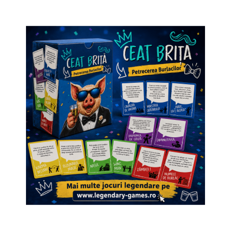 Jucarii, Copii si Bebe - Jucarii si jocuri - Jocuri si puzzle - Jocuri de societate - Ceat Brita - Petrecerea Burlacilor, 150 de cartonase - Infinity.ro
