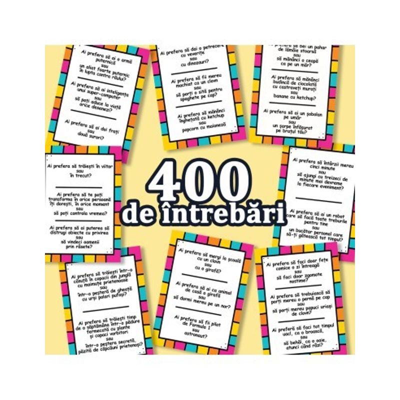 Jucarii, Copii si Bebe - Jucarii si jocuri - Jocuri si puzzle - Jocuri de societate - Ce ai prefera? - Editia pentru parinti - copii. limba romana, 400 de intrebari - Infinity.ro