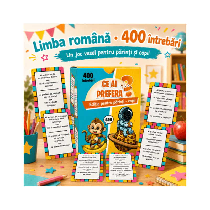 Jucarii, Copii si Bebe - Jucarii si jocuri - Jocuri si puzzle - Jocuri de societate - Ce ai prefera? - Editia pentru parinti - copii. limba romana, 400 de intrebari - Infinity.ro
