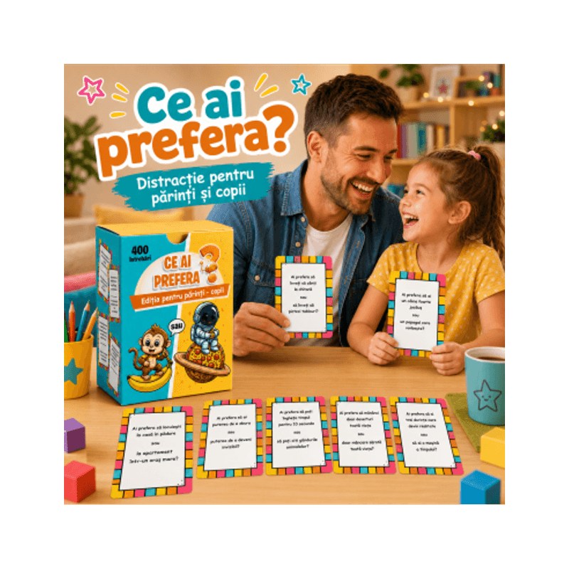 Jucarii, Copii si Bebe - Jucarii si jocuri - Jocuri si puzzle - Jocuri de societate - Ce ai prefera? - Editia pentru parinti - copii. limba romana, 400 de intrebari - Infinity.ro