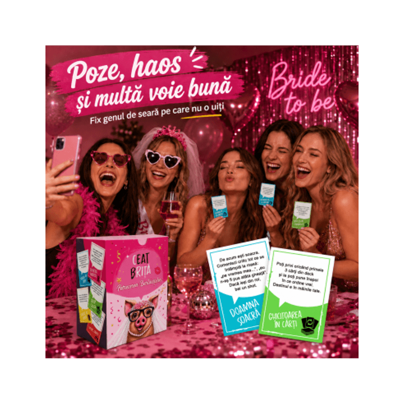 Jucarii, Copii si Bebe - Jucarii si jocuri - Jocuri si puzzle - Jocuri de societate - Ceat Brita - Petrecerea Burlacitelor, 150 de cartonase - Infinity.ro