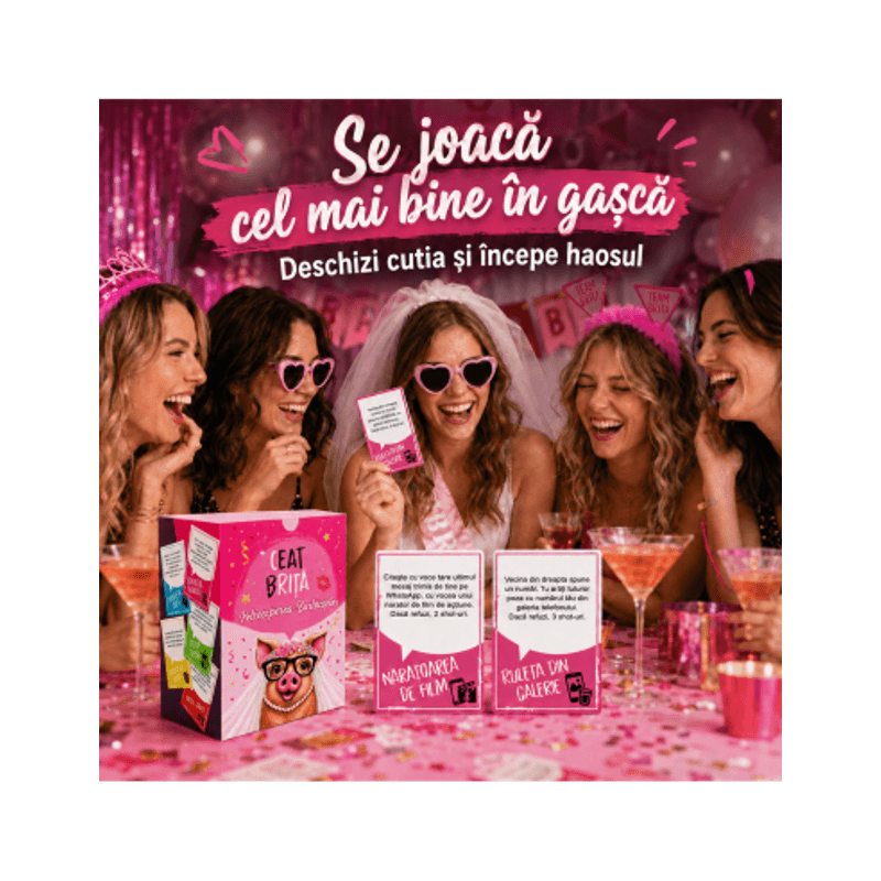 Jucarii, Copii si Bebe - Jucarii si jocuri - Jocuri si puzzle - Jocuri de societate - Ceat Brita - Petrecerea Burlacitelor, 150 de cartonase - Infinity.ro