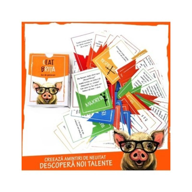 Jucarii, Copii si Bebe - Jucarii si jocuri - Jocuri si puzzle - Jocuri de societate - Ceat Brita, joc de carti pentru petreceri. pentru adulti, contine 125 de carti de joc cu provocari haioase - Infinity.ro