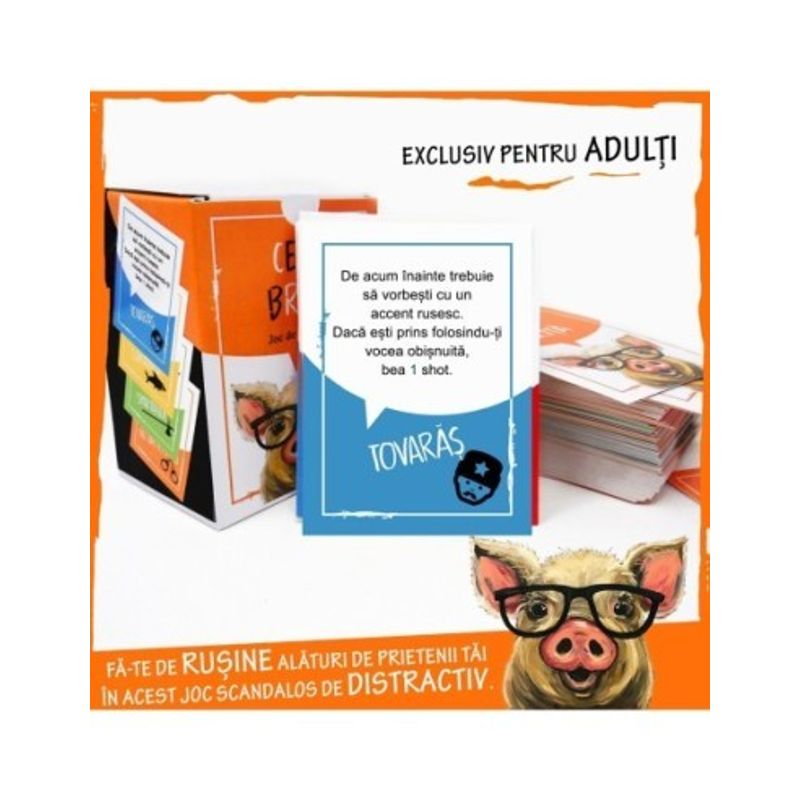 Jucarii, Copii si Bebe - Jucarii si jocuri - Jocuri si puzzle - Jocuri de societate - Ceat Brita, joc de carti pentru petreceri. pentru adulti, contine 125 de carti de joc cu provocari haioase - Infinity.ro