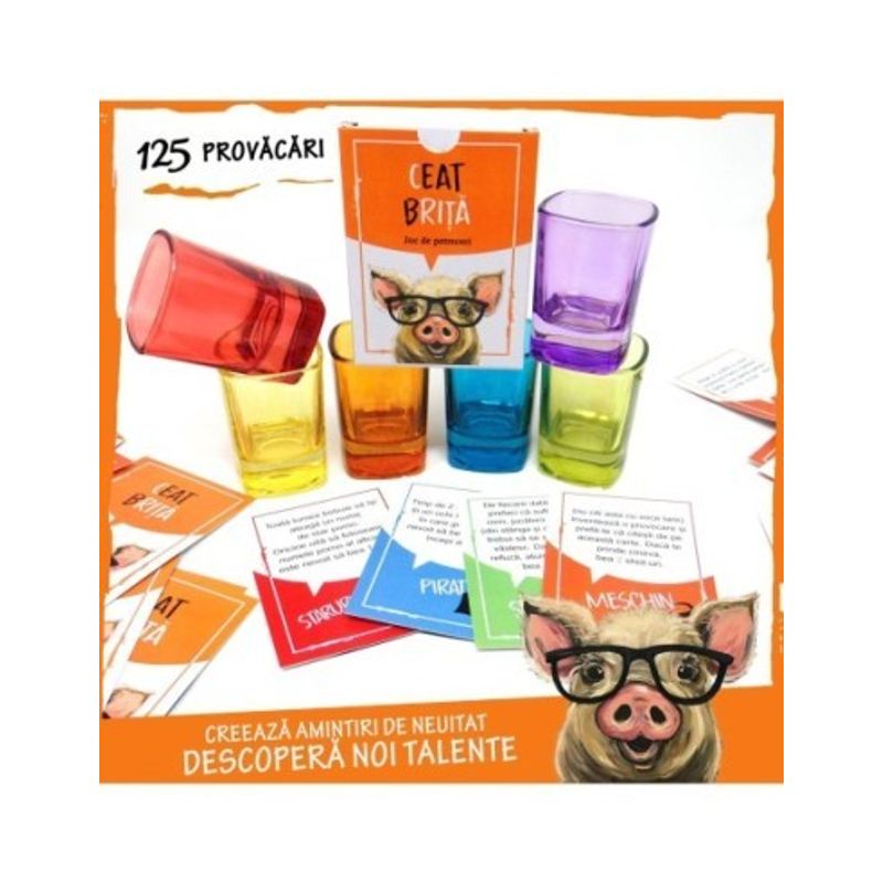 Jucarii, Copii si Bebe - Jucarii si jocuri - Jocuri si puzzle - Jocuri de societate - Ceat Brita, joc de carti pentru petreceri. pentru adulti, contine 125 de carti de joc cu provocari haioase - Infinity.ro