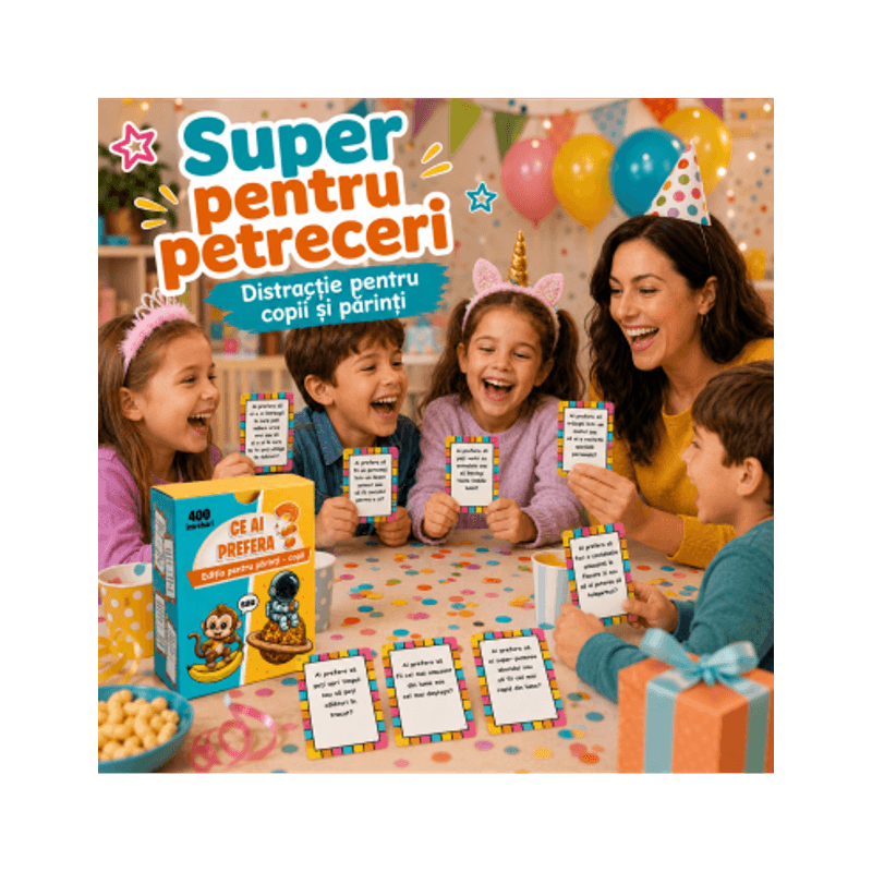 Jucarii, Copii si Bebe - Jucarii si jocuri - Jocuri si puzzle - Jocuri de societate - Ce ai prefera? - Editia pentru parinti - copii. limba romana, 400 de intrebari - Infinity.ro