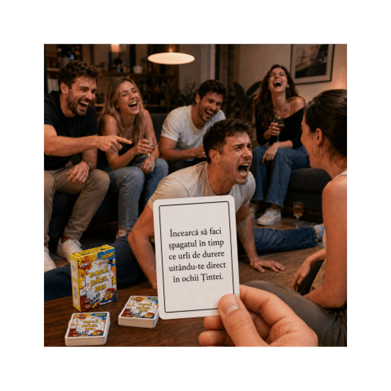 Jucarii, Copii si Bebe - Jucarii si jocuri - Jocuri si puzzle - Jocuri de societate - Daca razi, bei - joc de petreceri pentru adulti, 150 carti - Infinity.ro