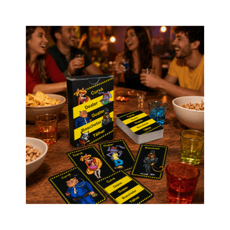 Jucarii, Copii si Bebe - Jucarii si jocuri - Jocuri si puzzle - Jocuri de societate - Curva, Dealer, Guster, Boschetar, Talhar - Joc pentru petreceri - Infinity.ro