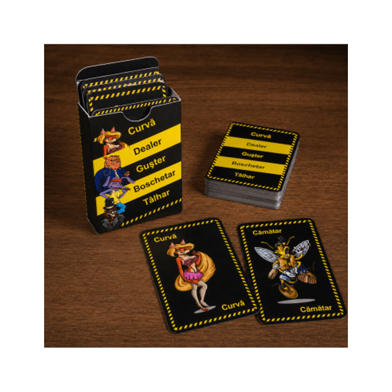 Jucarii, Copii si Bebe - Jucarii si jocuri - Jocuri si puzzle - Jocuri de societate - Curva, Dealer, Guster, Boschetar, Talhar - Joc pentru petreceri - Infinity.ro