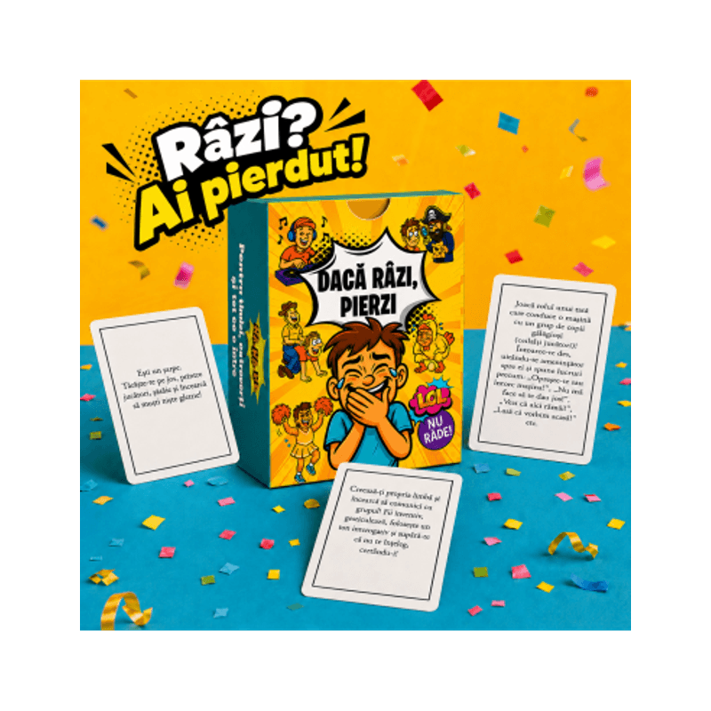Jucarii, Copii si Bebe - Jucarii si jocuri - Jocuri si puzzle - Jocuri de societate - Daca razi, pierzi! Joc distractiv pentru familie si prieteni - Infinity.ro