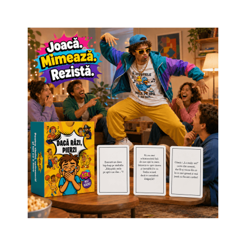 Jucarii, Copii si Bebe - Jucarii si jocuri - Jocuri si puzzle - Jocuri de societate - Daca razi, pierzi! Joc distractiv pentru familie si prieteni - Infinity.ro