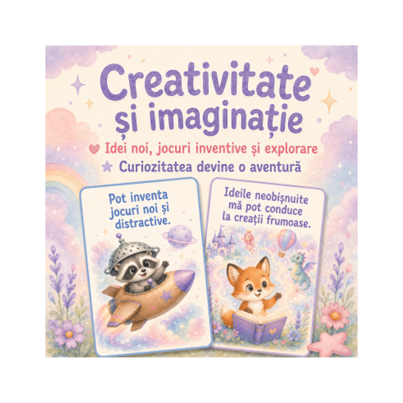Jucarii, Copii si Bebe - Jucarii si jocuri - Jocuri si puzzle - Jocuri de societate - EU POT! - Carduri cu afirmatii pozitive pentru copii, 80 de cartonase ilustrate, Volumul I, 6-10 ani - Infinity.ro