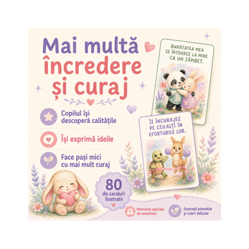 Jucarii, Copii si Bebe - Jucarii si jocuri - Jocuri si puzzle - Jocuri de societate - EU POT! - Carduri cu afirmatii pozitive pentru copii, 80 de cartonase ilustrate, Volumul I, 6-10 ani - Infinity.ro