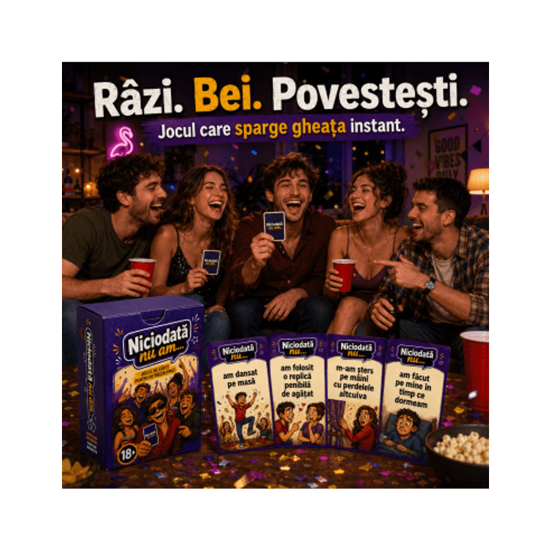Jucarii, Copii si Bebe - Jucarii si jocuri - Jocuri si puzzle - Jocuri de societate - Joc de carti pentru petreceri - Niciodata nu am..., 300 intrebari, limba romana - Infinity.ro