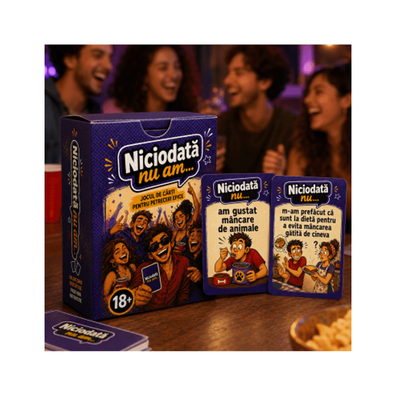 Jucarii, Copii si Bebe - Jucarii si jocuri - Jocuri si puzzle - Jocuri de societate - Joc de carti pentru petreceri - Niciodata nu am..., 300 intrebari, limba romana - Infinity.ro