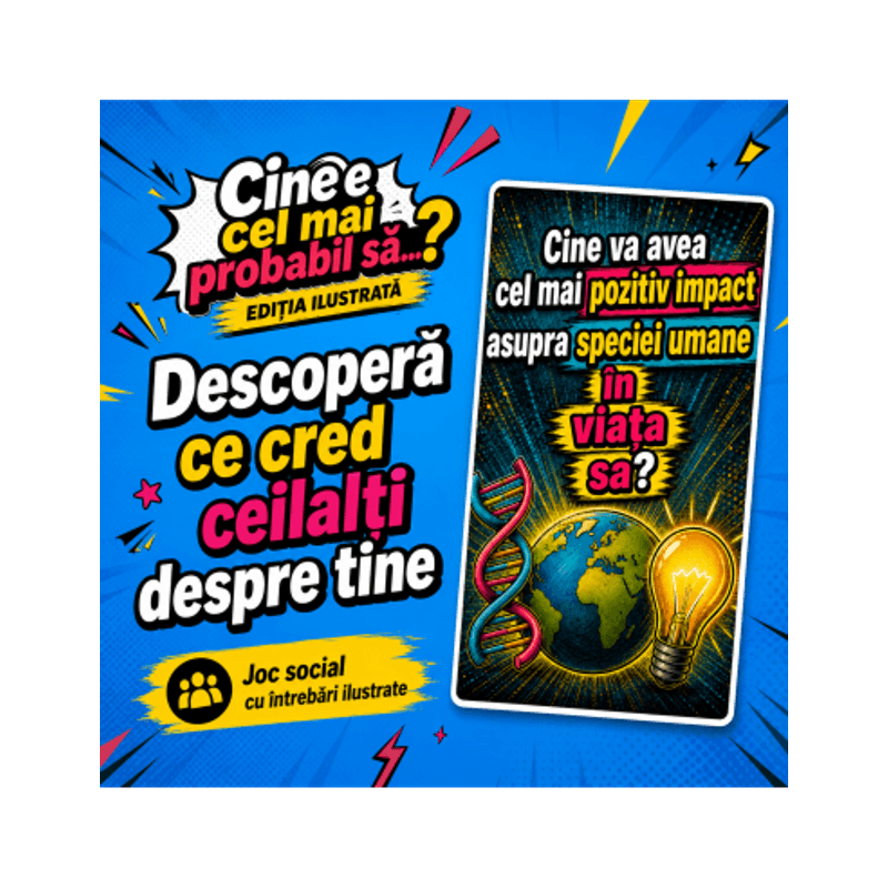 Jucarii, Copii si Bebe - Jucarii si jocuri - Jocuri si puzzle - Jocuri de societate - Joc de carti pentru petreceri - Cine e cel mai probabil sa...? - 300 intrebari - Editia ilustrata - Infinity.ro