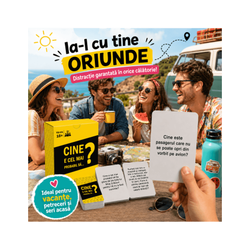 Jucarii, Copii si Bebe - Jucarii si jocuri - Jocuri si puzzle - Jocuri de societate - Joc de carti pentru petreceri - Cine e cel mai probail sa...?, 300 intrebari, limba romana, pentru 2-20 jucatori - Infinity.ro