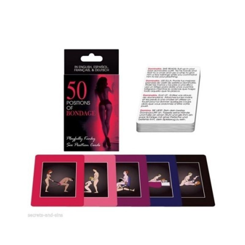 Jucarii, Copii si Bebe - Jucarii si jocuri - Jocuri si puzzle - Jocuri de societate - Joc erotic 50 positions of bondage - Infinity.ro