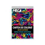 Carti si Birotica - Carti - Carti pentru copii - Carti de colorat - Mega carte de colorat antistres , 100 de ilustratii cu Tipare Antistres, 206 pagini, A5 - Infinity.ro