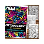 Carti si Birotica - Carti - Carti pentru copii - Carti de colorat - Mega carte de colorat antistres , 100 de ilustratii cu Tipare Antistres, 206 pagini, A5 - Infinity.ro