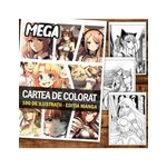 Carti si Birotica - Carti - Carti pentru copii - Carti de colorat - Mega cartea de colorat antistres , 100 de ilustratii Manga, 206 pagini, A5 - Infinity.ro