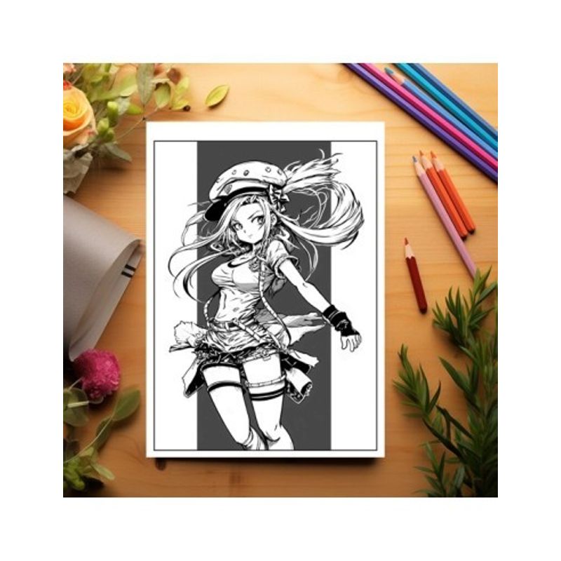 Carti si Birotica - Carti - Carti pentru copii - Carti de colorat - Mega cartea de colorat antistres , 100 de ilustratii Manga, 206 pagini, A5 - Infinity.ro