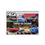 Carti si Birotica - Carti - Carti pentru copii - Carti de colorat - Mega cartea de colorat antistres , 100 de ilustratii cu Masini, 206 pagini, A5 - Infinity.ro