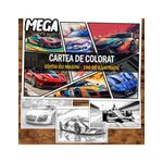 Carti si Birotica - Carti - Carti pentru copii - Carti de colorat - Mega cartea de colorat antistres , 100 de ilustratii cu Masini, 206 pagini, A5 - Infinity.ro