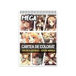 Carti si Birotica - Carti - Carti pentru copii - Carti de colorat - Mega cartea de colorat antistres , 100 de ilustratii Manga, 206 pagini, A5 - Infinity.ro