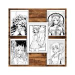 Carti si Birotica - Carti - Carti pentru copii - Carti de colorat - Mega cartea de colorat antistres , 100 de ilustratii Manga, 206 pagini, A5 - Infinity.ro